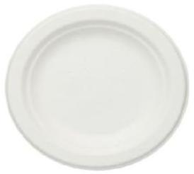 Round 6 Inch Sugarcane Bagasse Plates, Color : White