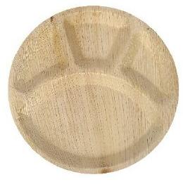 Areca Leaf 4 Partition Plate, Size : 12inch