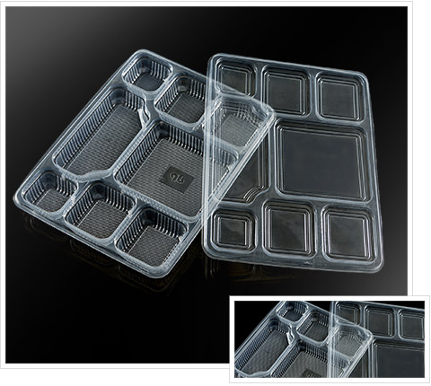 Disposable Meal Trays, Color : Transparent