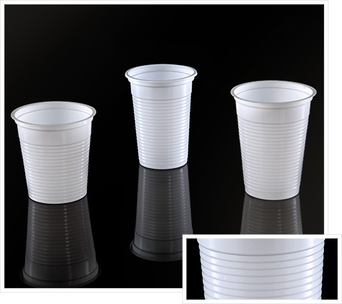 HIPS Plastic cup, Color : White