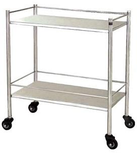 Instrument Trolley – S.S – 2 Shelves – 27 X 18 X 35