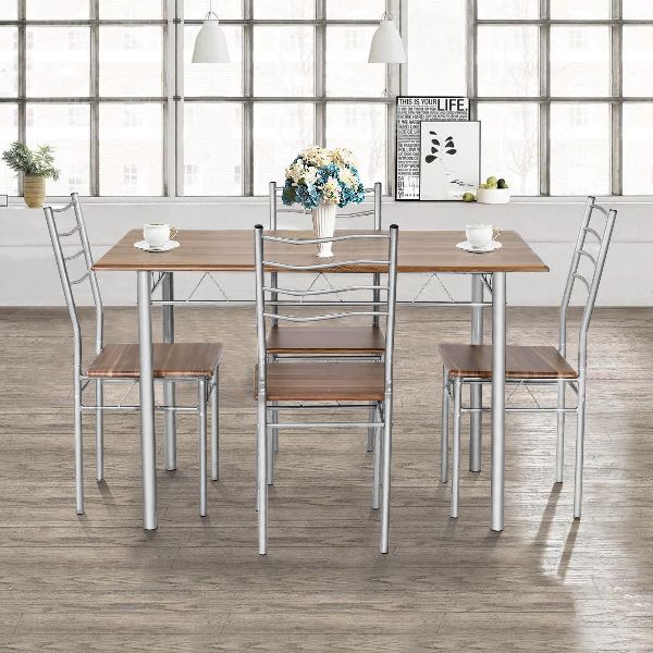 Polished Metal Dining Table, for Restaurant, Office, Hotel, Specialities : Anti-Corrosive, Immaculate Finish