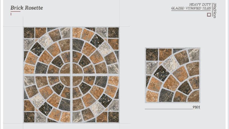 395mmx395mm Vitrified Body Outdoor Tiles With 12mm Thickness