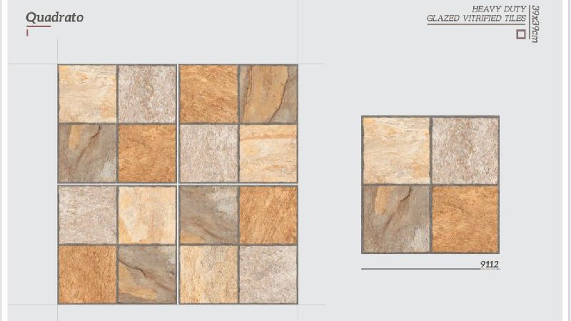 395mmx395mm Vitrified Body Outdoor Tiles With 12mm Thickness