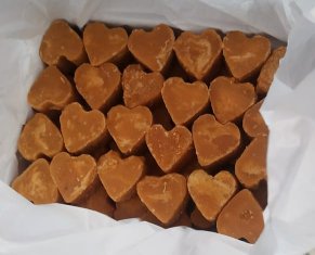 Date Heart Shaped Jaggery Blocks, for Medicines, Sweets, Color : Brownish