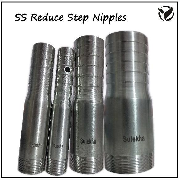 Round Stainless Steel Reducer Step Nipple, for Pipe Fittings, Size : Standard