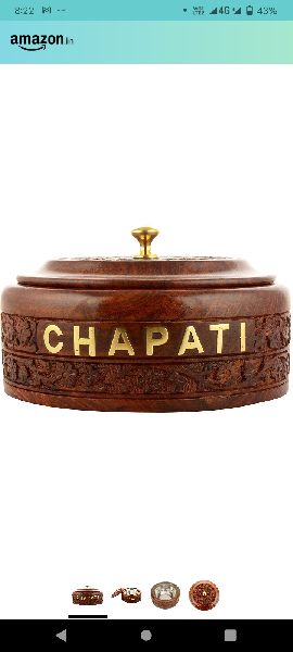 Wood Chapati Box