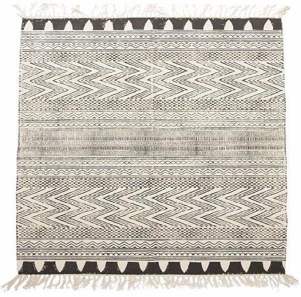 Printed Cotton Floor Mat, Technics : Handloom