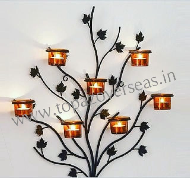 Glossy Tree Shaped Candle Stand, for Shiny, Good Quality, Pattern : Plain