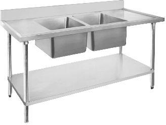 Stainless steel Polished Sink unit, for Kitchen Use, Shape : Rectangular