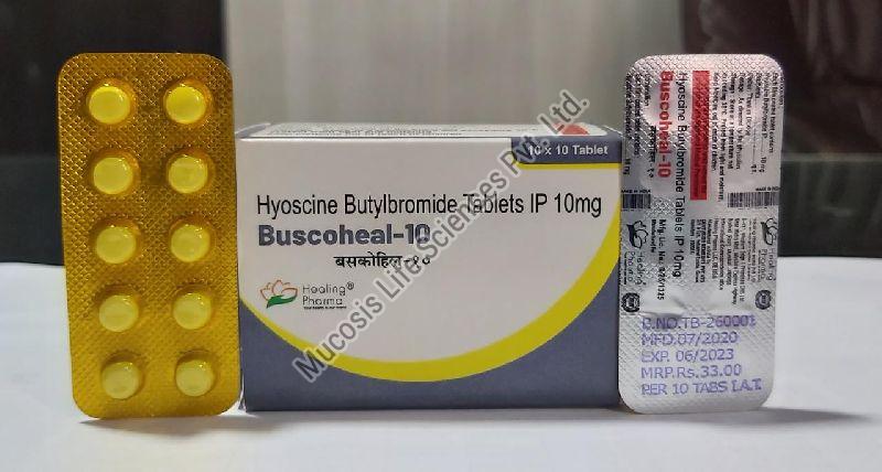 Healing Pharma Buscoheal-10 Tablets, Medicine Type : Allopathic