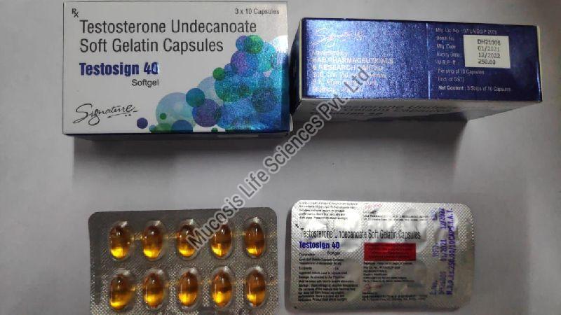 Signature Testosign 40 Capsules, Medicine Type : Allopathic