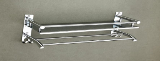 Stainless Steel Towel Rod with Shelf, for Bathroom, Size : Multisize