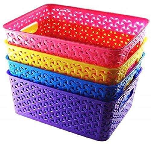 Xllent Rectangular Plastic Storage Basket, Size : 11 x 26 x 20 cm