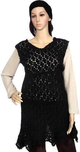Gulnaaz Crochet Woollen Dress, Size : Medium