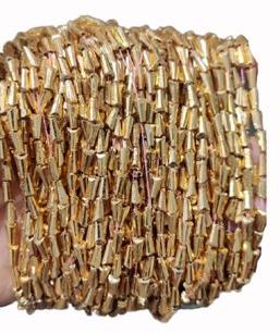Plastic Golden Pencil Rakhi Beads