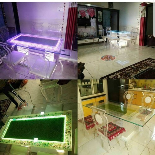 Pt Acrylic Dining Table, Color : Clear sheet