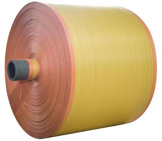 Yellow PP Woven Fabric Rolls, for Textile Industry, Pattern : Plain