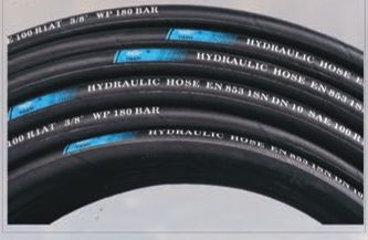 High Round Polished Rubber Stem Hydraulic Hose, for Industrial Use, Color : Black