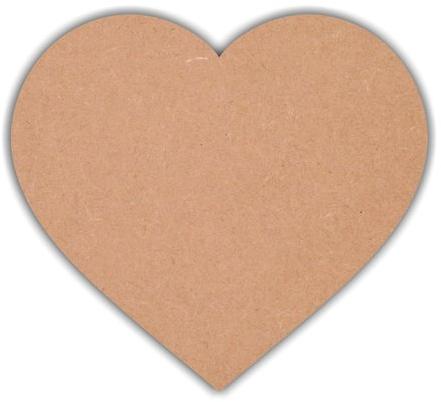 MDF Blank Heart Shape Cutout, Packaging Type : Box