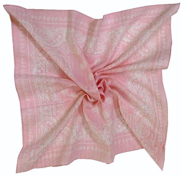 100% Cotton Printed Square Bandana, for Hair Tie, Style : Fashionable