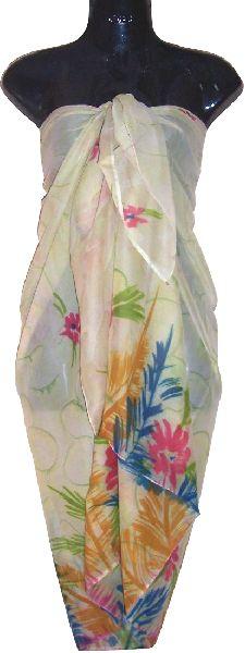Printed Polyester Embroidered Fancy Pareo, Style : Antique
