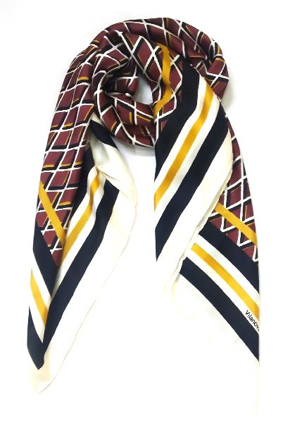 Silk Satin Square Printed Scarves, Size : 90x90 Inches
