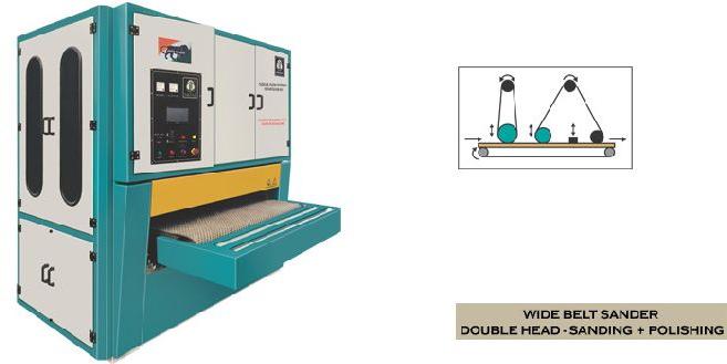 Wide Belt Sander Double Head Sanding and Polishing Machine