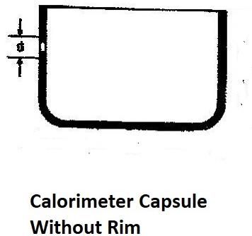 CALORIMETER CAPSULE WITHOUT RIM