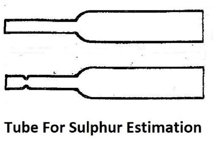 TUBES FOR SULPHUR ESTIMATION