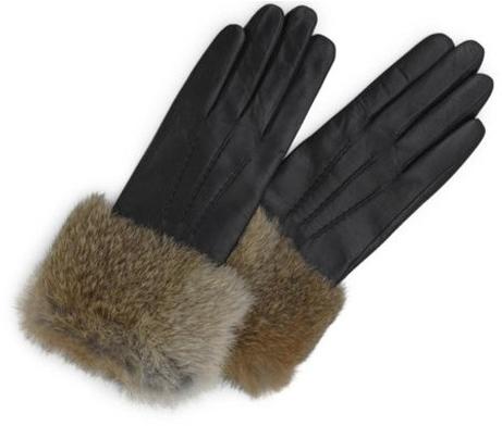 Plain Ladies Leather Hand Gloves, Color : Black
