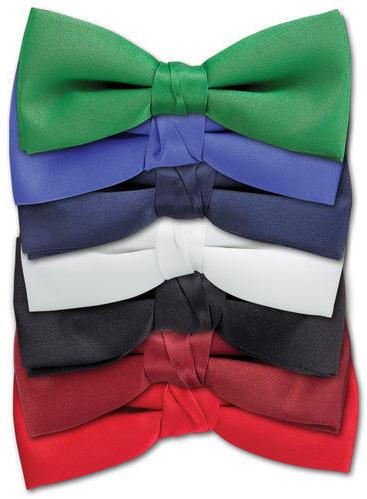 Satin Bow Tie, Color : Green, Blue, White .