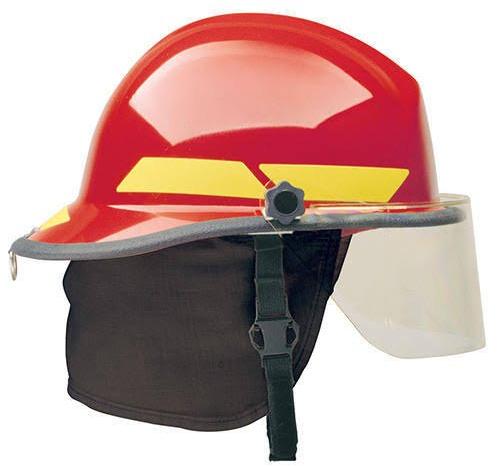 Bullard Thermoplastic Fireman Helmet, Color : Red