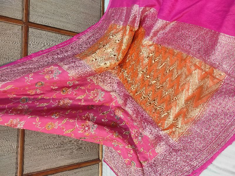 Printed Pure saree, Feature : Dry Cleaning