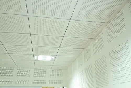 Perforated gypsum tiles, Color : White