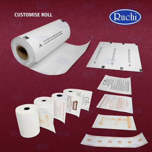RUCHI Printed Thermal Paper Roll, Color : White
