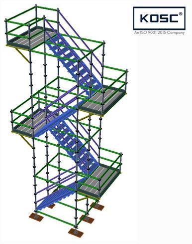 Hot Dipped Galvanized Steel Scaffolding Stair Tower