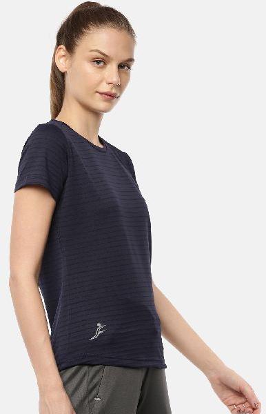 Standard Simple Collar Plain Polyester Ladies Sports T Shirt, Packaging Type : Polythin