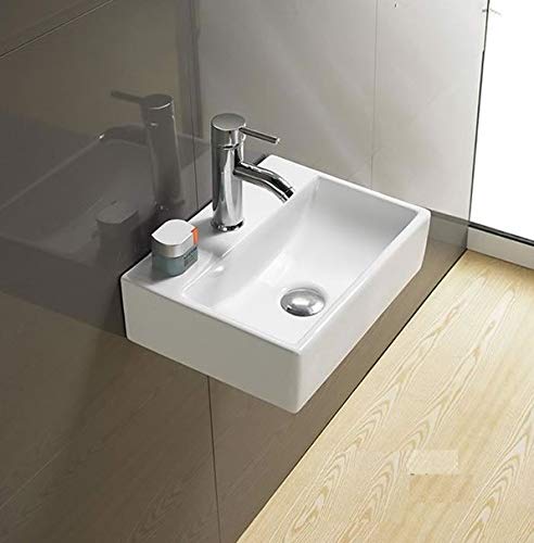 Cera Rectangular Wall Hung Wash Basin, for Home, Hotel, Office, Restaurant, Size : Multisize