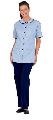Cotton Ladies Housekeeping Uniform, Pattern : Plain