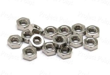  M3 Hex Nut White