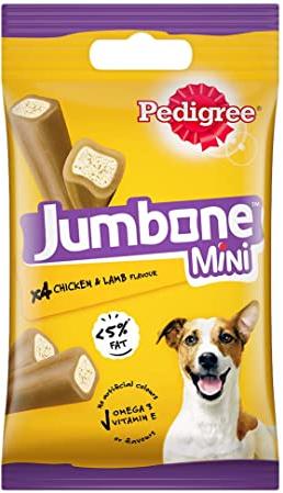 Pedigree Jumbone Mini Adult Dog Food, Packaging Type : Can (Tinned), Jute Bag, Loose, Plastic Sack Bag