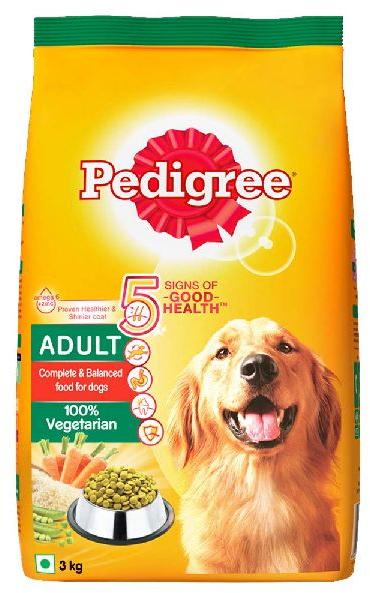 Pedigree Vegetarian Dry Adult Dog Food, Packaging Type : Can (Tinned), Jute Bag, Loose, Plastic Sack Bag