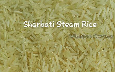 Organic Hard Sharbati Steam Basmati Rice, Packaging Size : 10kg, 20kg