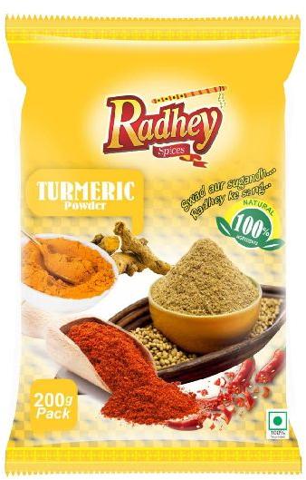 Natural Radhey Spices Turmeric Powder-200gm, Certification : FSSAI Certified