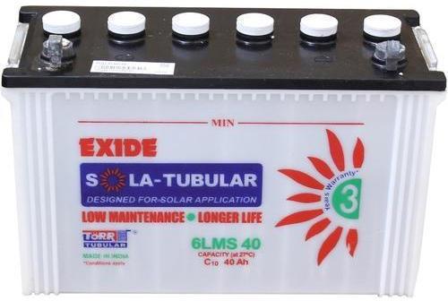 6LMS 40 Exide Solar Battery, Certification : CE Certified, ISI Certified