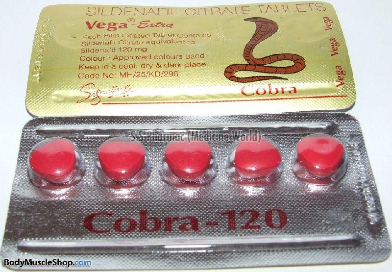 Cobra 120 Mg Tablet at Rs 200/stripe, Vega-Extra in Nagpur