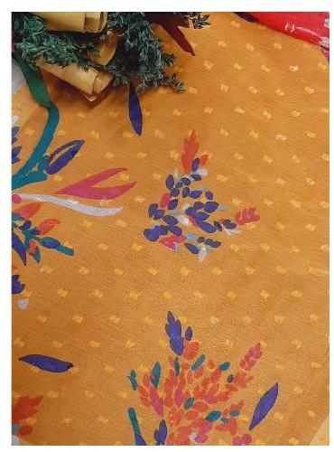 Dyed /print POLY CHIFFON ALFIN BUTTA FABRIC, Width : 44