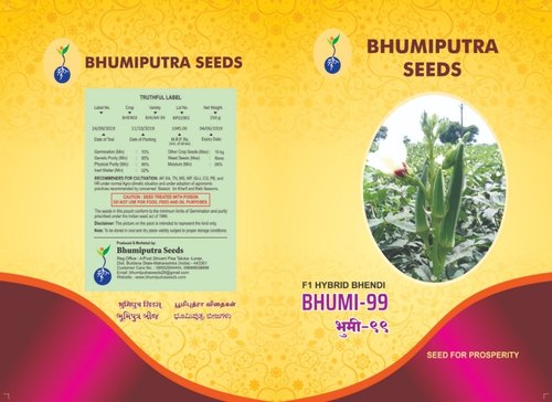 Organic Bhindi Seeds, Packaging Type : Plastic Packet