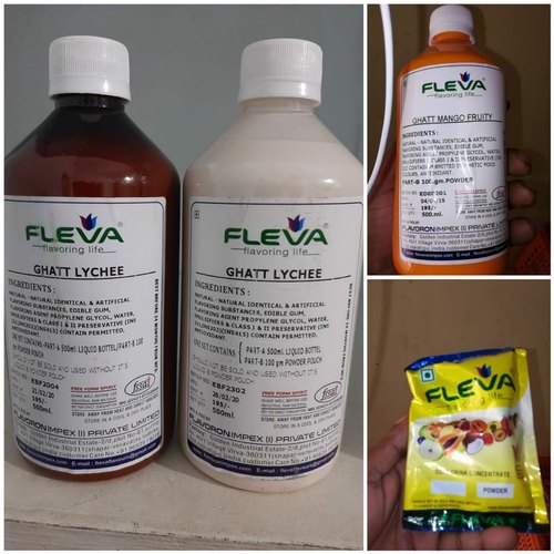 Fleva Fruit Juice Flavors, Packaging Type : 500ml liquid bottel, 100gm powder packet